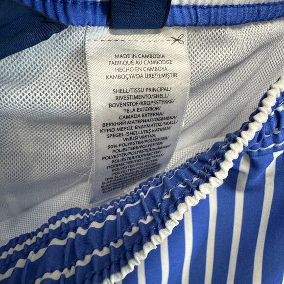 Polo Ralph Lauren Stretch Slim Fit Swim Trunk Iris Blue Stripe Preppy Coastal XL - Picture 13 of 14